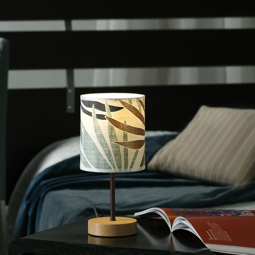ONLI - Lampada da tavolo FLORA 1xE27/22W/230V 28 cm verde/oro