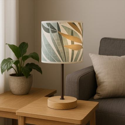 ONLI - Lampada da tavolo FLORA 1xE27/22W/230V 28 cm verde/oro