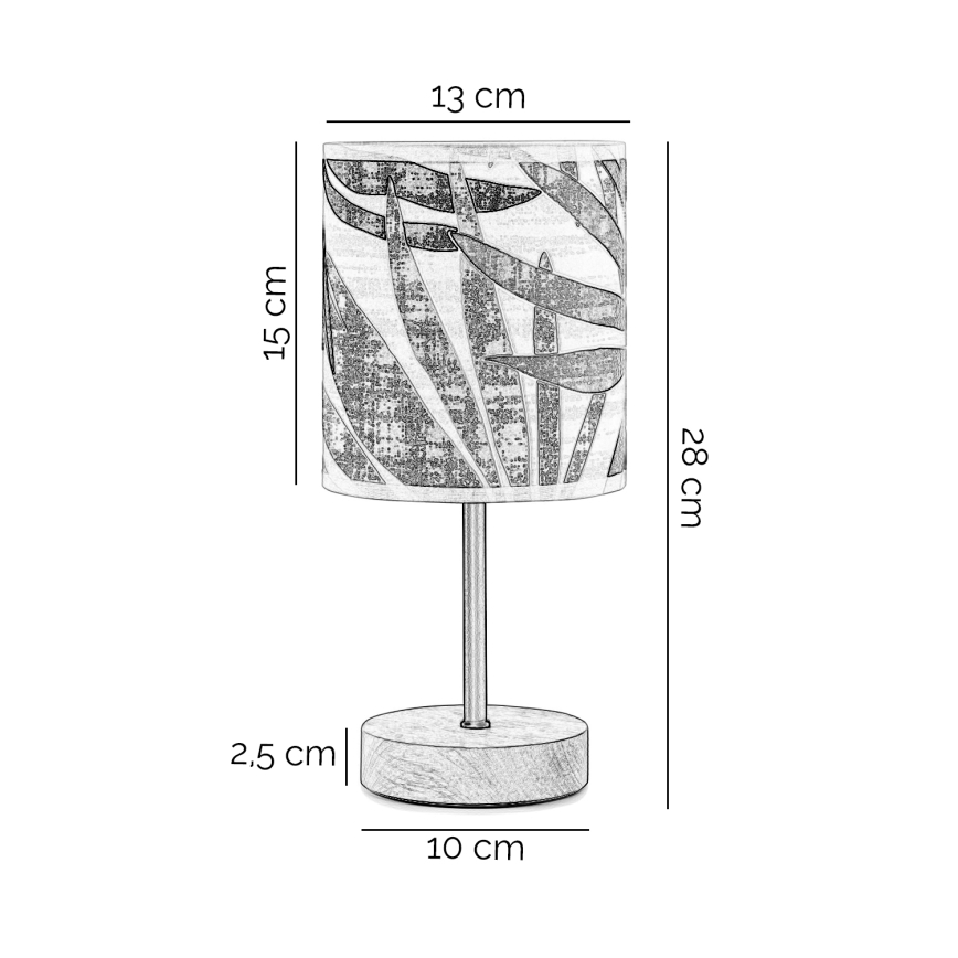 ONLI - Lampada da tavolo FLORA 1xE27/22W/230V 28 cm verde/oro