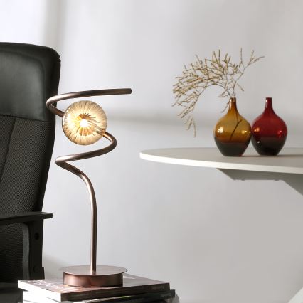 ONLI - Lampada da tavolo FRIDA 1xG9/10W/230V 42 cm rame