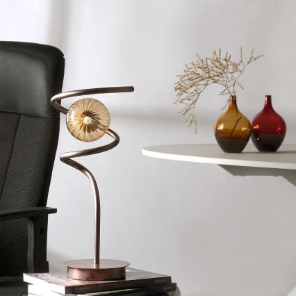 ONLI - Lampada da tavolo FRIDA 1xG9/10W/230V 42 cm rame