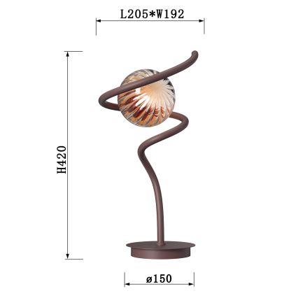 ONLI - Lampada da tavolo FRIDA 1xG9/10W/230V 42 cm rame
