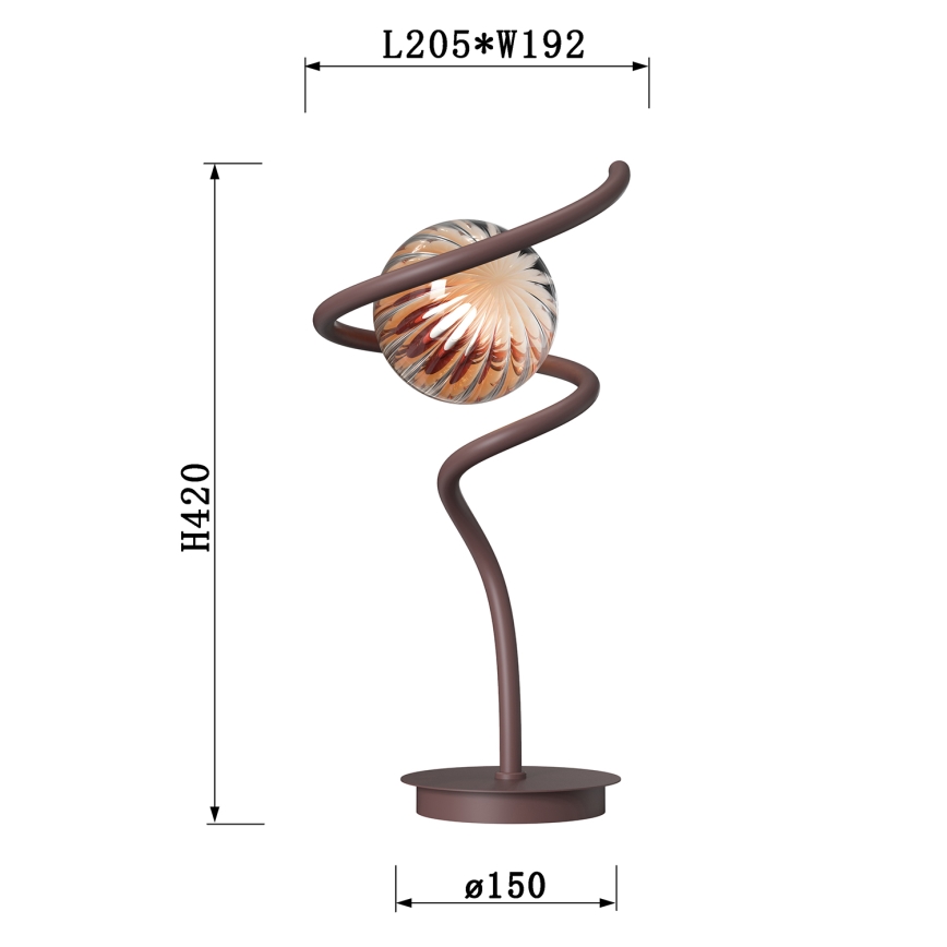 ONLI - Lampada da tavolo FRIDA 1xG9/10W/230V 42 cm rame
