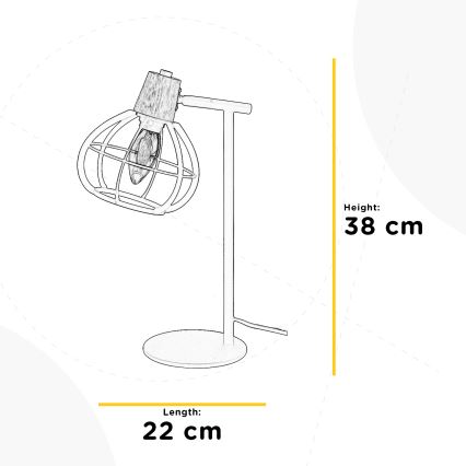 ONLI - Lampada da tavolo GINGER 1xE14/6W/230V