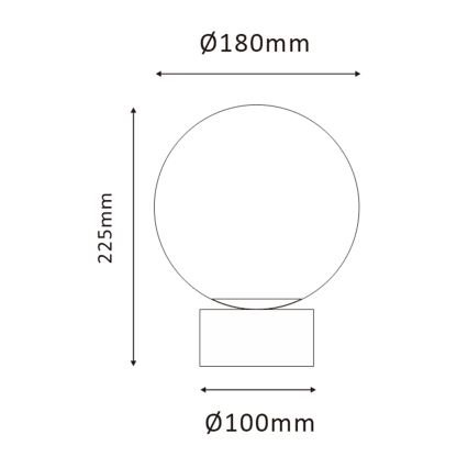 ONLI - Lampada da tavolo JANET 1xE14/6W/230V diametro 20 cm