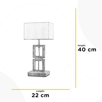 ONLI - Lampada da tavolo KISAR 1xE27/22W/230V