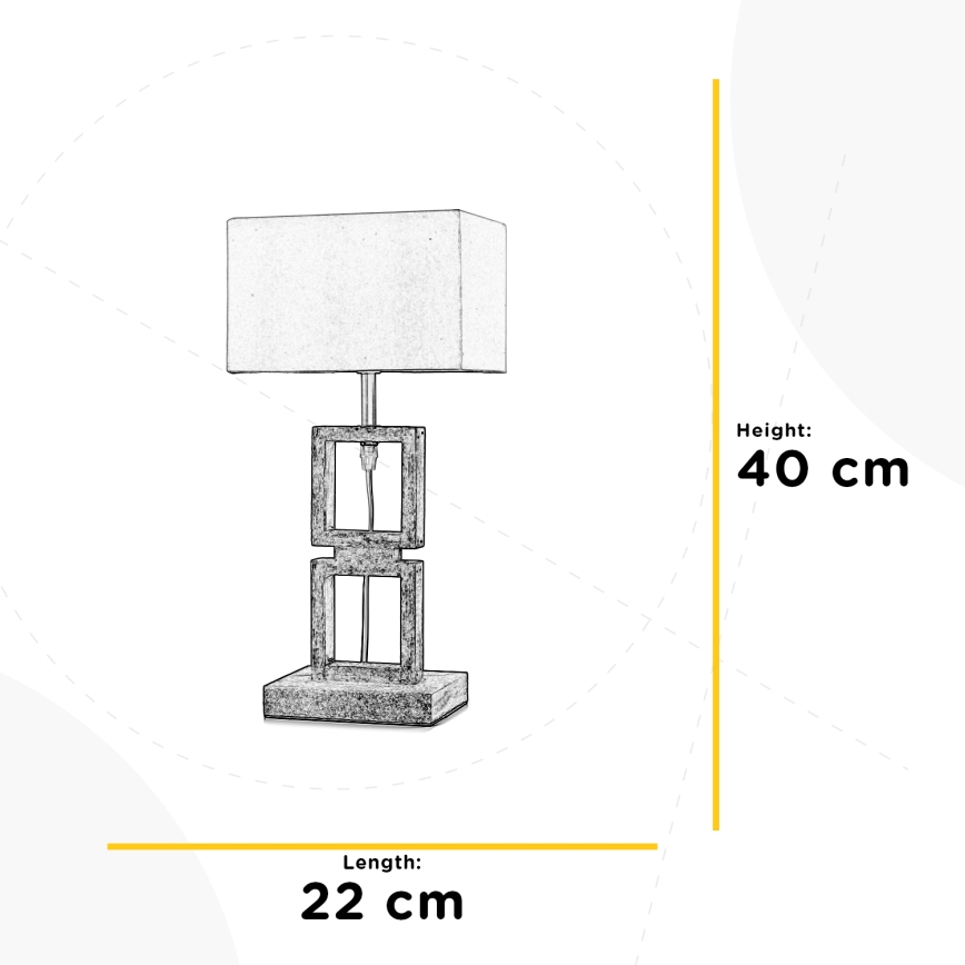 ONLI - Lampada da tavolo KISAR 1xE27/22W/230V