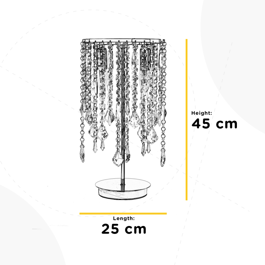 ONLI - Lampada da tavolo LAILA 2xE14/10W/230V 45 cm
