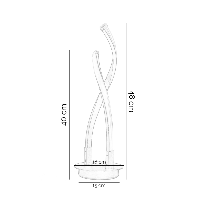 ONLI - Lampada da tavolo LED DAFNE LED/12W/230V 4000K 48 cm nero