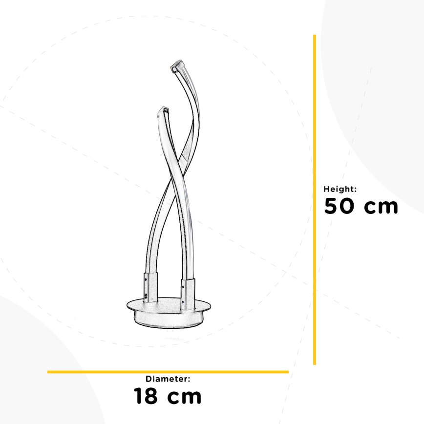 ONLI - Lampada da tavolo LED DAFNE LED/12W/230V 4000K 50 cm nero