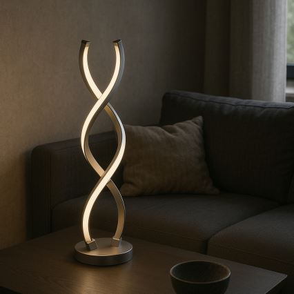 ONLI - Lampada da tavolo LED DNA LED/12W/230V 4000K 48,5 cm argento