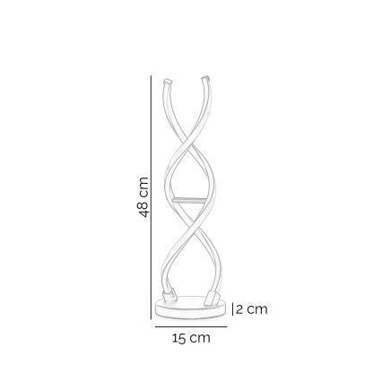 ONLI - Lampada da tavolo LED DNA LED/12W/230V 4000K 48,5 cm argento