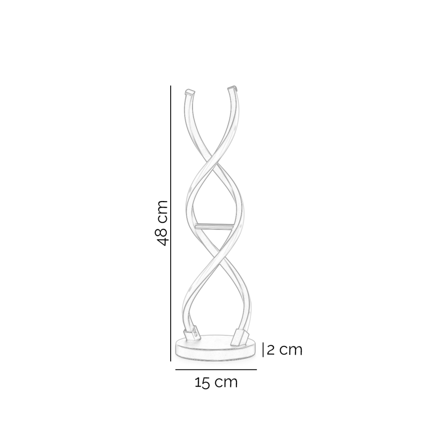 ONLI - Lampada da tavolo LED DNA LED/12W/230V 4000K 48,5 cm argento