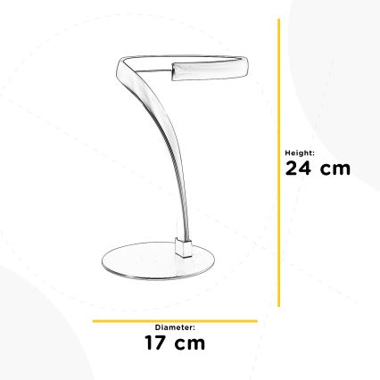 ONLI - Lampada da tavolo LED INFINITY LED/12W/230V 4500K 24 cm cromo opaco