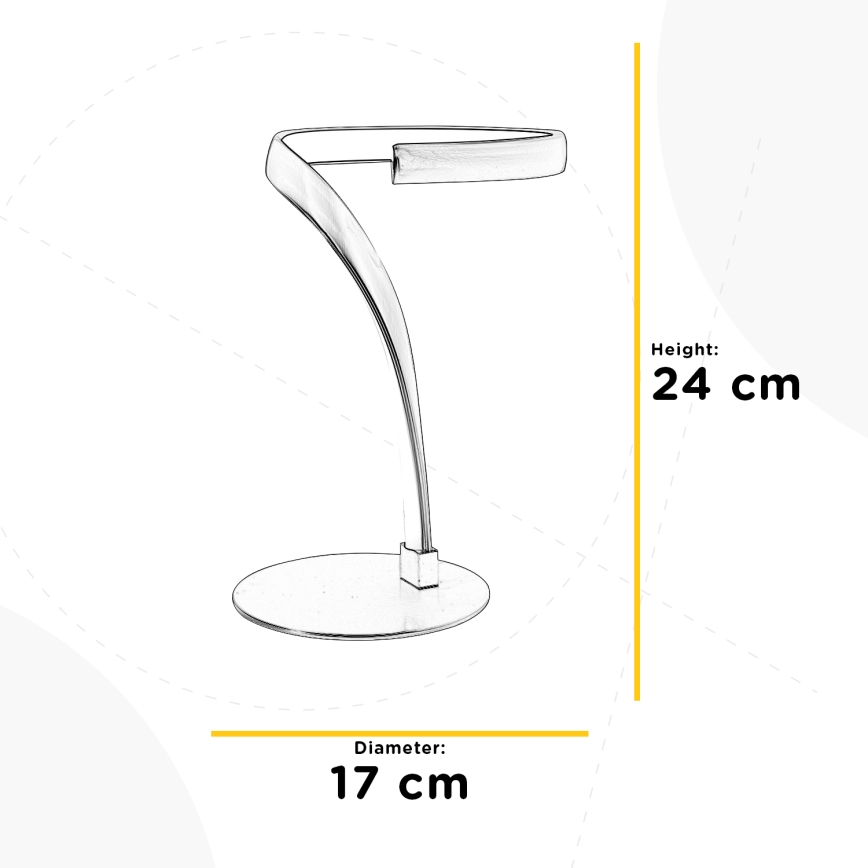 ONLI - Lampada da tavolo LED INFINITY LED/12W/230V 4500K 24 cm cromo opaco