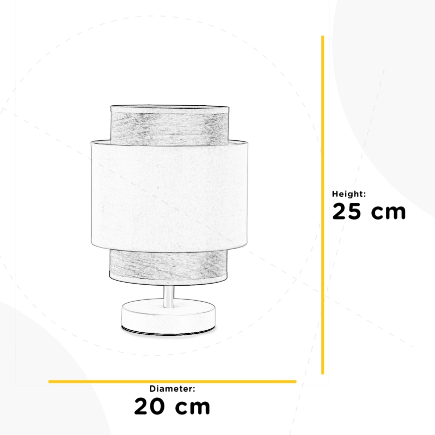 ONLI - Lampada da tavolo LICIA 1xE27/22W/230V