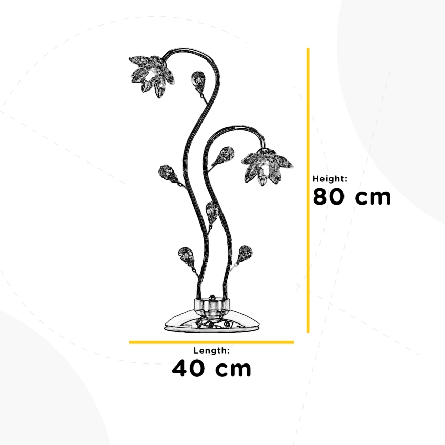 ONLI - Lampada da tavolo NINFEA 2xG9/6W/230V 80 cm