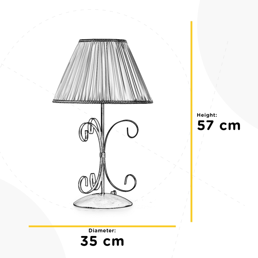 ONLI - Lampada da tavolo ODINO 1xE27/22W/230V 57 cm