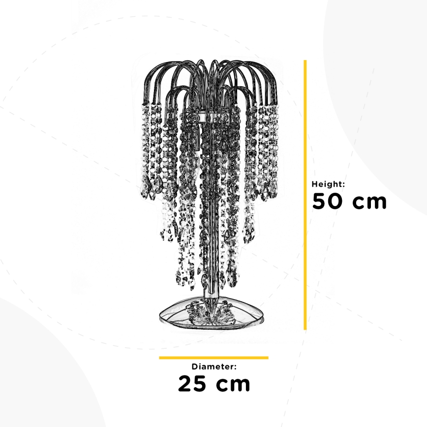 ONLI - Lampada da tavolo PIOGGIA 2xE14/6W/230V oro 50 cm
