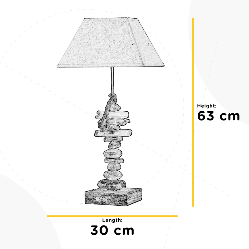 ONLI - Lampada da tavolo SEREGON 1xE27/22W/230V 63 cm