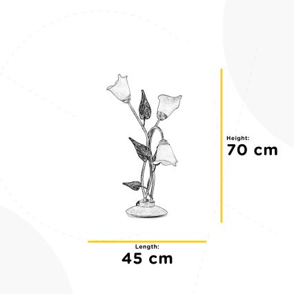 ONLI - Lampada da tavolo VANDA 3xE14/6W/230V 70 cm