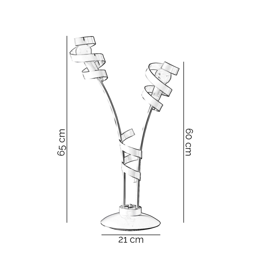 ONLI - Lampada da tavolo ZOE 2xE14/6W/230V 65 cm bianco