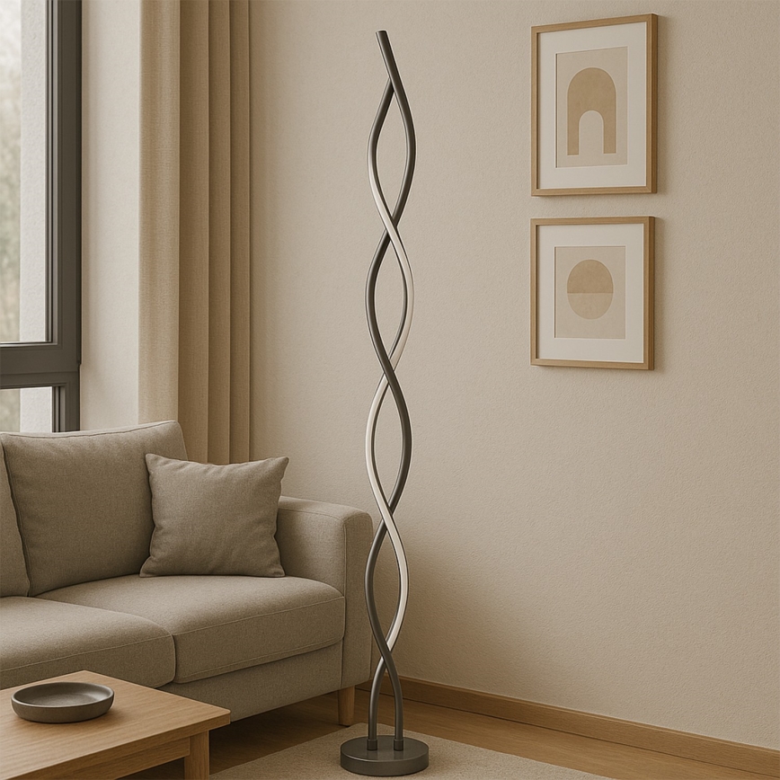 ONLI - Lampada LED da terra DNA LED/24W/230V 4000K argento