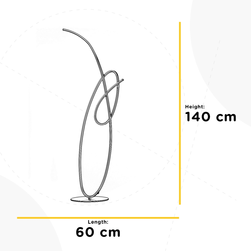 ONLI - Lampada LED da terra SIGN LED/42W/230V 4000K oro