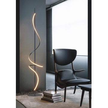 ONLI - Lampada LED da terra TWIST LED/24W/230V 4000K nero