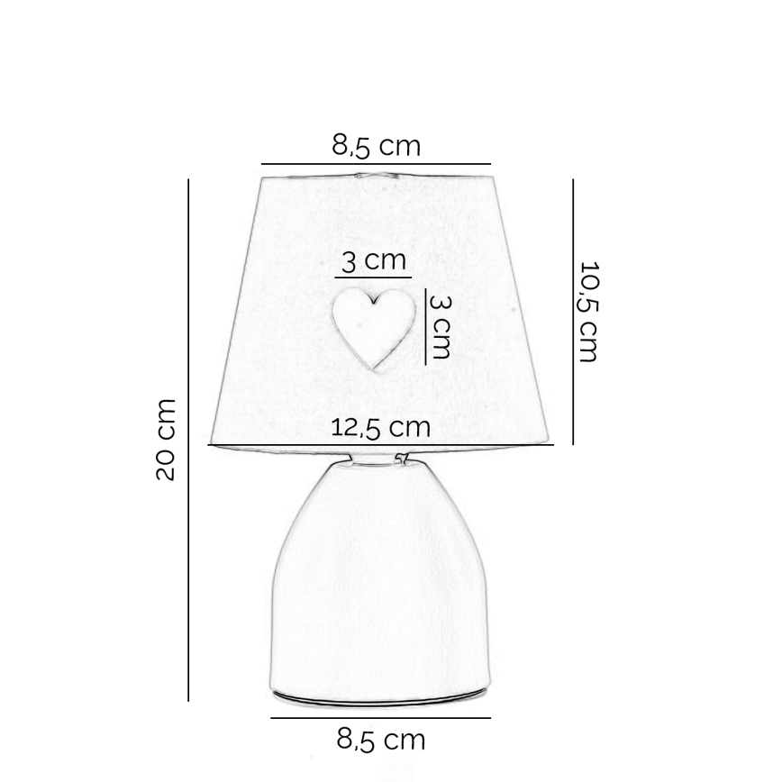 ONLI - Lampada per bambini TITTA 1xE14/6W/230V 20 cm bianca