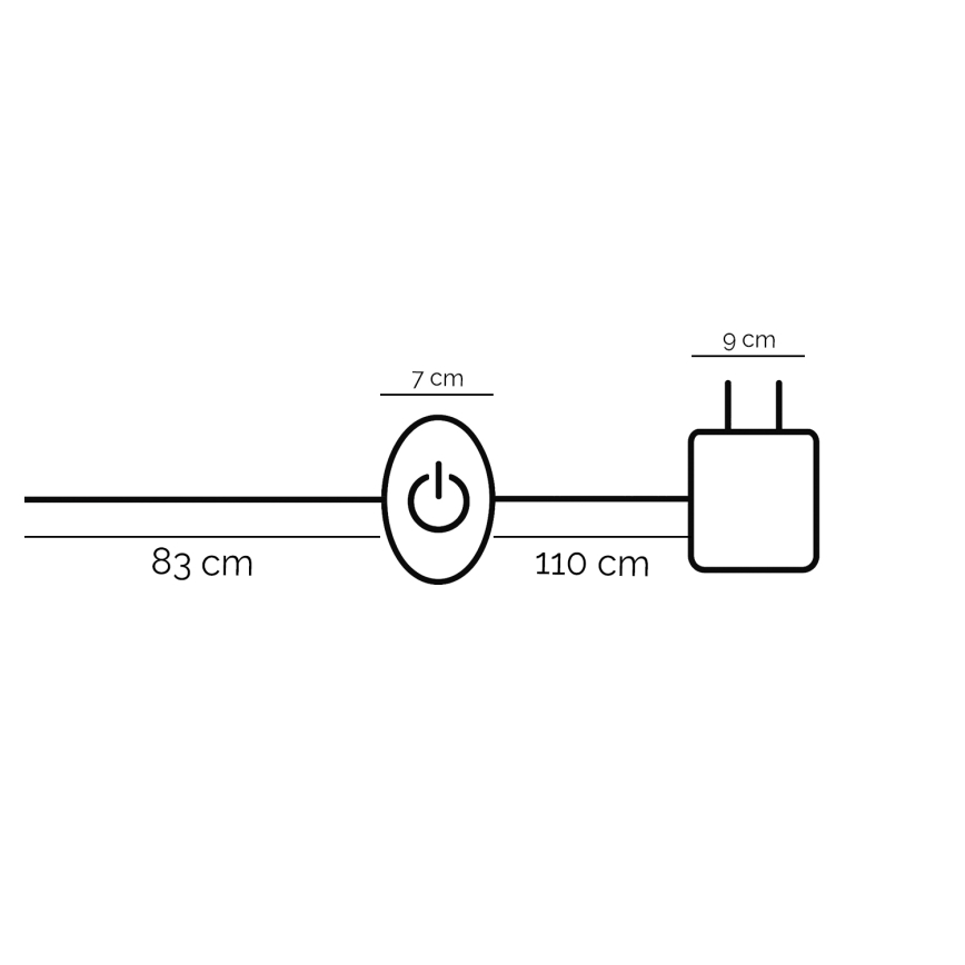 ONLI -  Lampadaire DAFNE LED/38W/230V 4000K noir