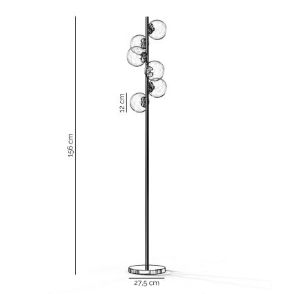 ONLI - Lampadaire KIMBERLY 6xG9/6W/230V chrome brillant
