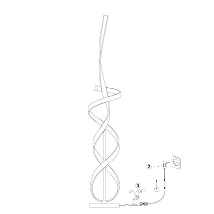ONLI - Lampadaire KIRA LED/31W/230V 4000K doré