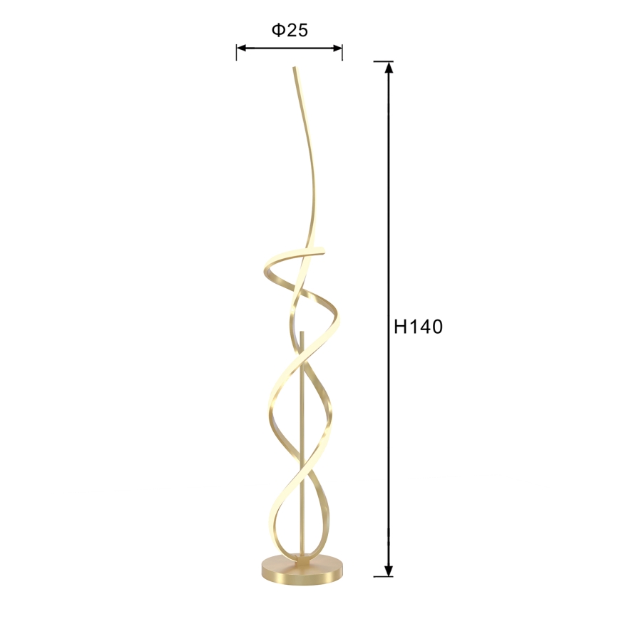 ONLI - Lampadaire TWIST LED/31W/230V 4000K doré