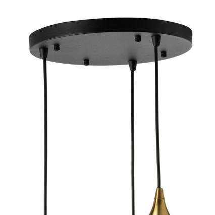 ONLI - Lampadario a cavo ELIDE 3xE27/15W/230V nero/rame