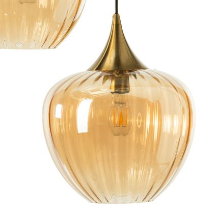 ONLI - Lampadario a cavo ELIDE 3xE27/15W/230V nero/rame