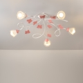 ONLI - Lampadario a plafone per bambini BUTTERFLY 5xE14/6W/230V