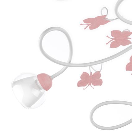 ONLI - Lampadario a plafone per bambini BUTTERFLY 5xE14/6W/230V