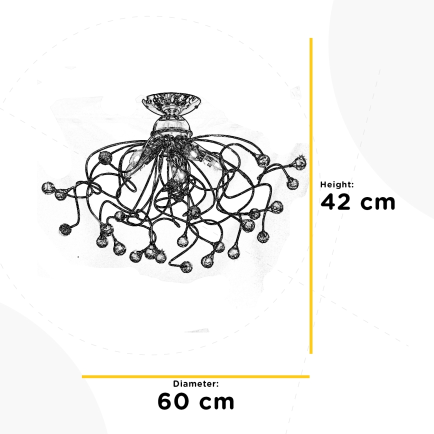 ONLI - Lampadario a plafone TRILLY 5xE14/6W/230V