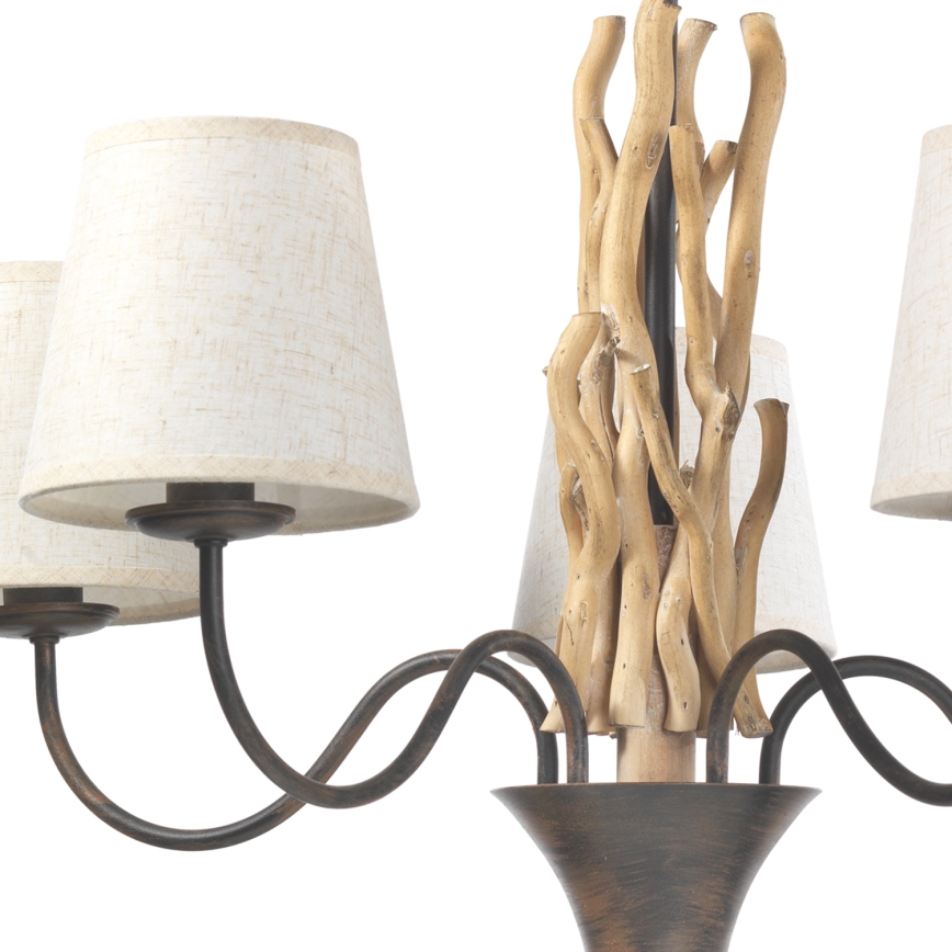 ONLI - Lampadario a sospensione con catena AGAR 5xE14/6W/320V diametro 80 cm