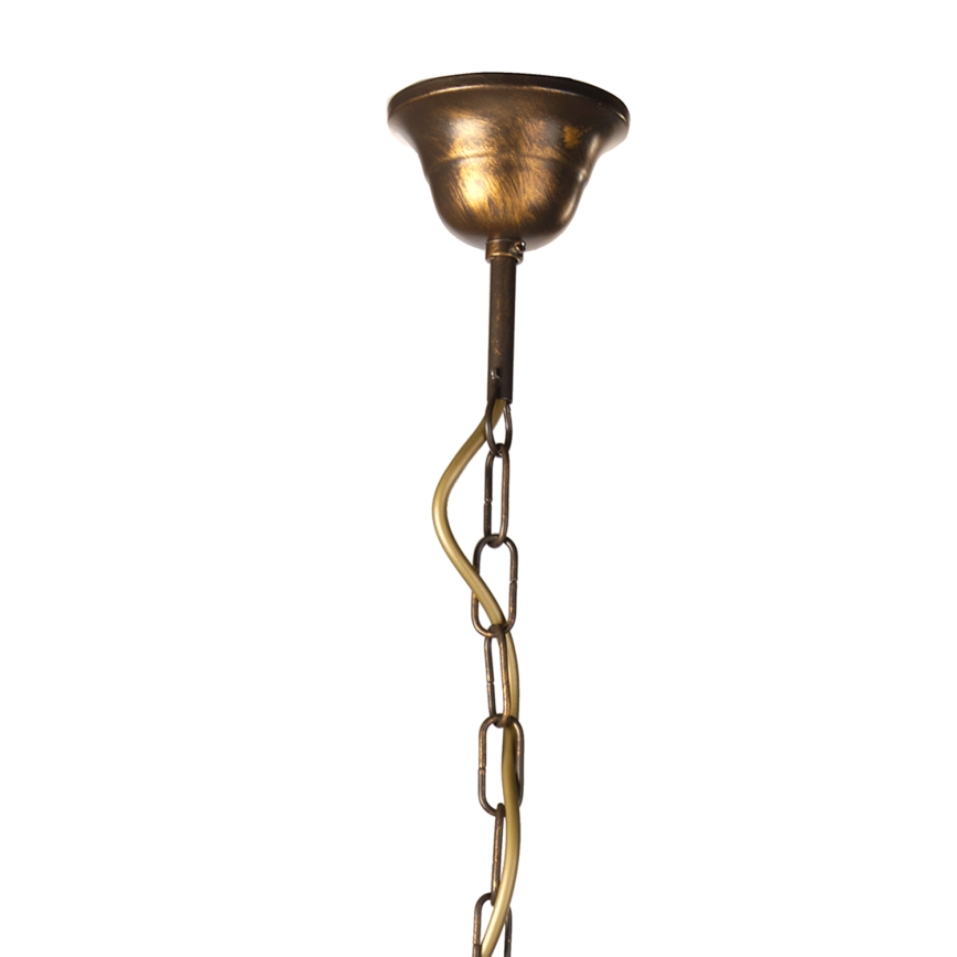 ONLI - Lampadario a sospensione con catena ALGA 3xE14/6W/230V bronzo