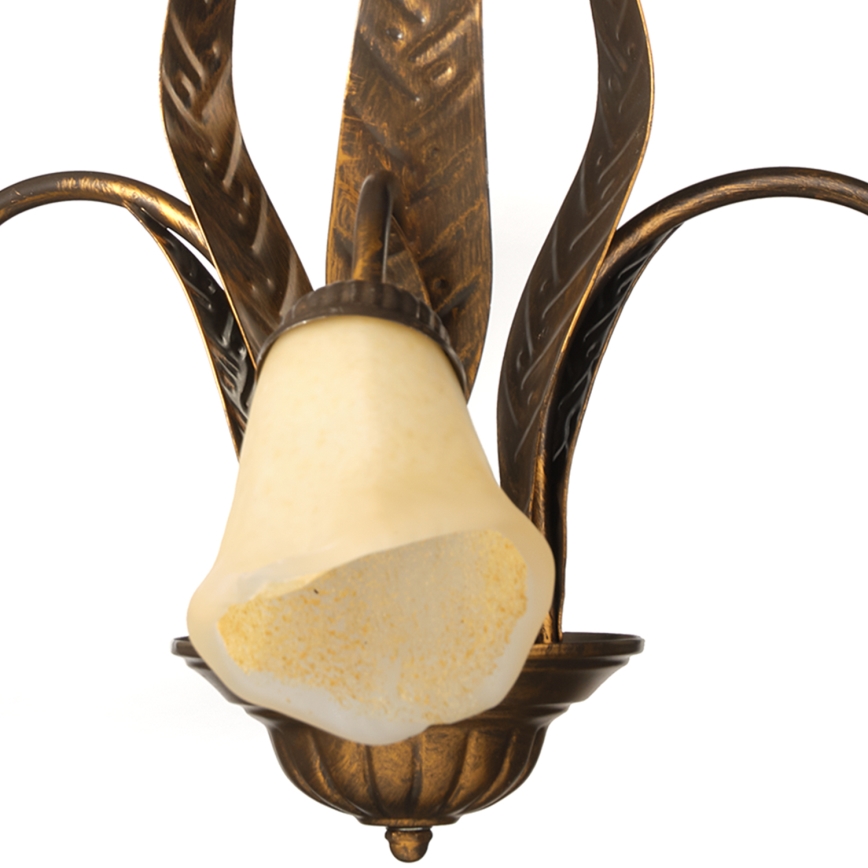 ONLI - Lampadario a sospensione con catena ALGA 3xE14/6W/230V bronzo