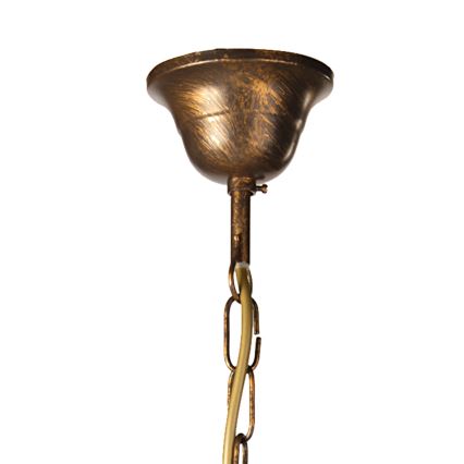 ONLI - Lampadario a sospensione con catena ALGA 5xE14/6W/230V bronzo