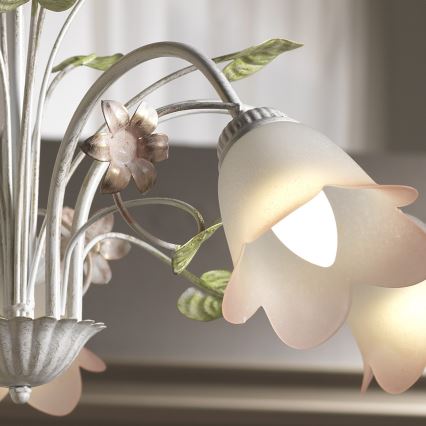 ONLI - Lampadario a sospensione con catena BOTTON DORO 5xE14/6W/230V