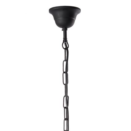 ONLI - Lampadario a sospensione con catena CANDELA 5xE14/6W/230V nero