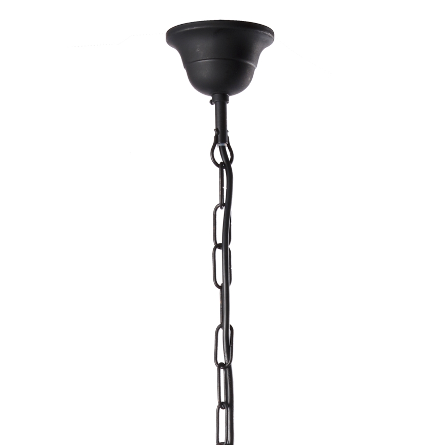ONLI - Lampadario a sospensione con catena CANDELA 5xE14/6W/230V nero