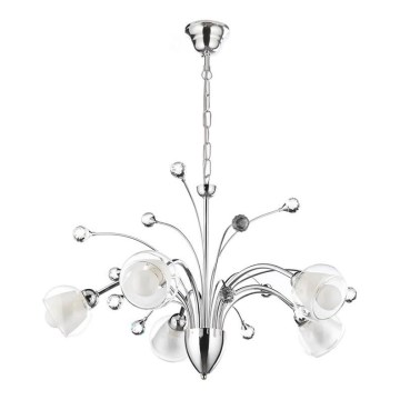 ONLI - Lampadario a sospensione con catena DIAMANTE 5xE14/6W/230V