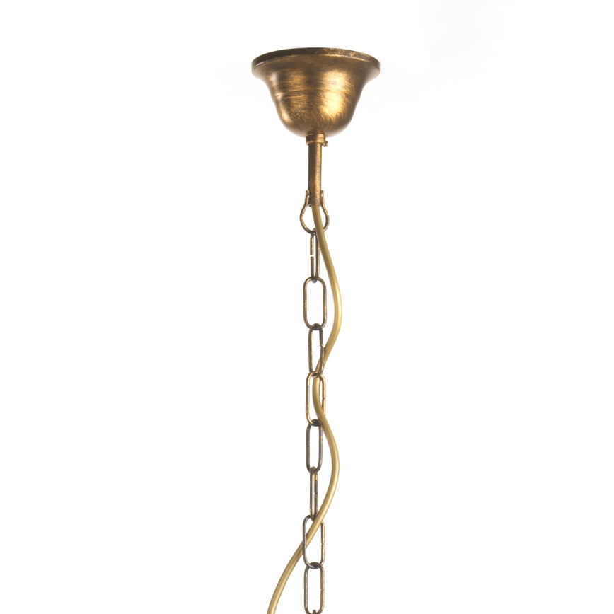 ONLI - Lampadario a sospensione con catena DOPPIO GIRO 5xE14/6W/230V bronzo