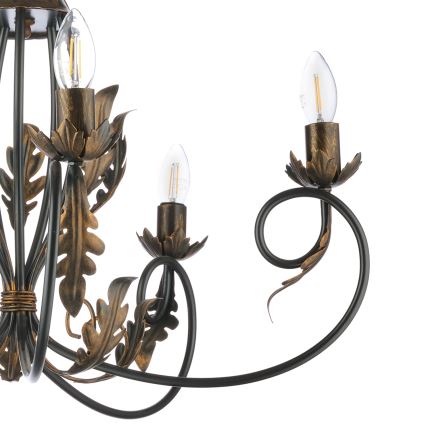 ONLI - Lampadario a sospensione con catena GRETEL 5xE14/6W/230V