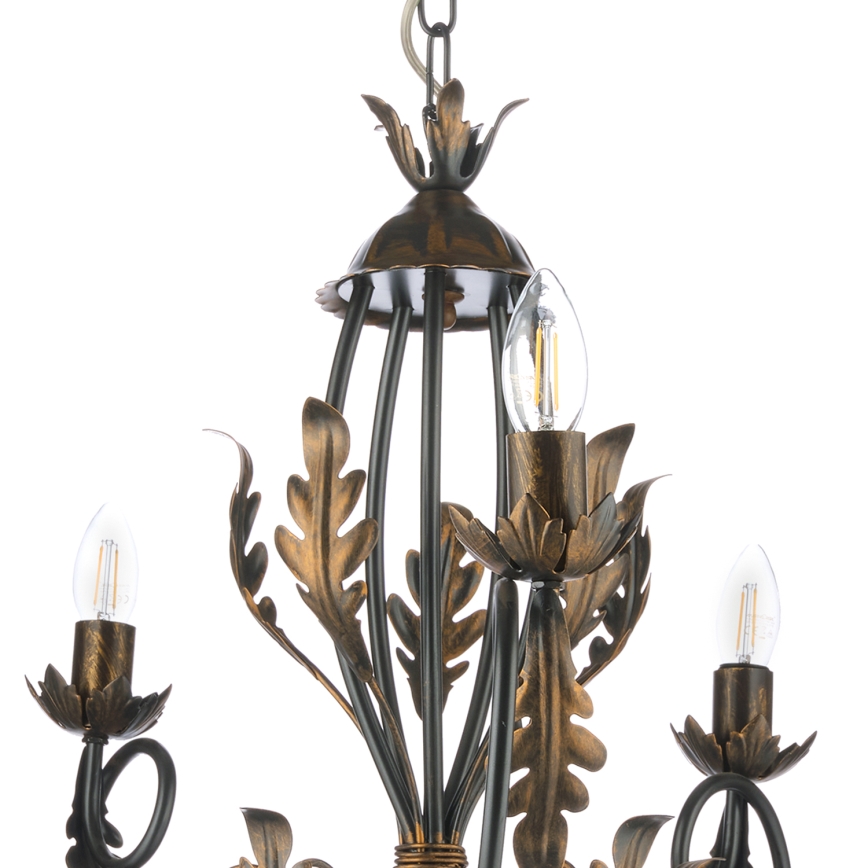 ONLI - Lampadario a sospensione con catena GRETEL 5xE14/6W/230V